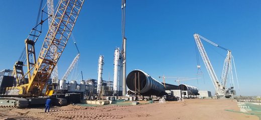 榆林經開區 榆能化學材料乙二醇項目建設進入施工建設“快車道”，防腐保溫工程全面展開